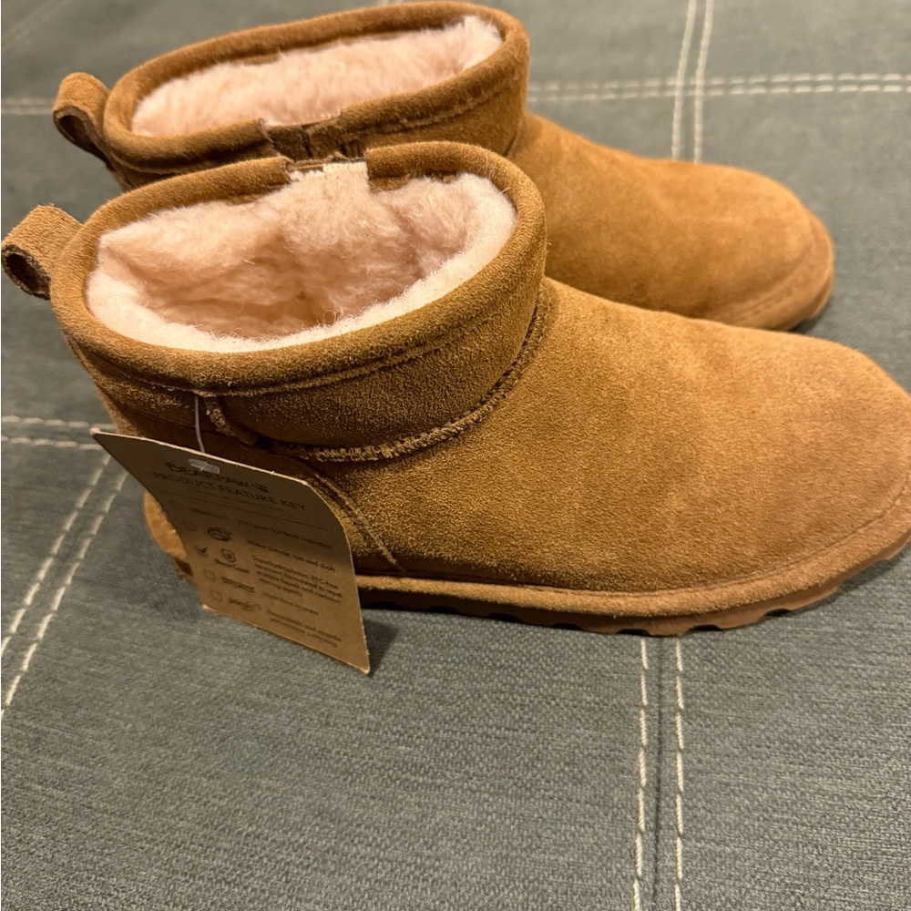 Cozy Tan Suede Ankle Boots